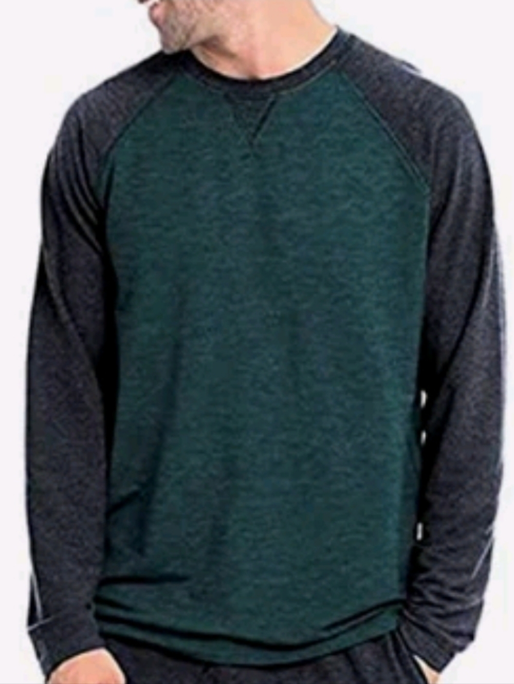 Orvis Mens Long Sleeve Pullover, Gray/Green, Size XL